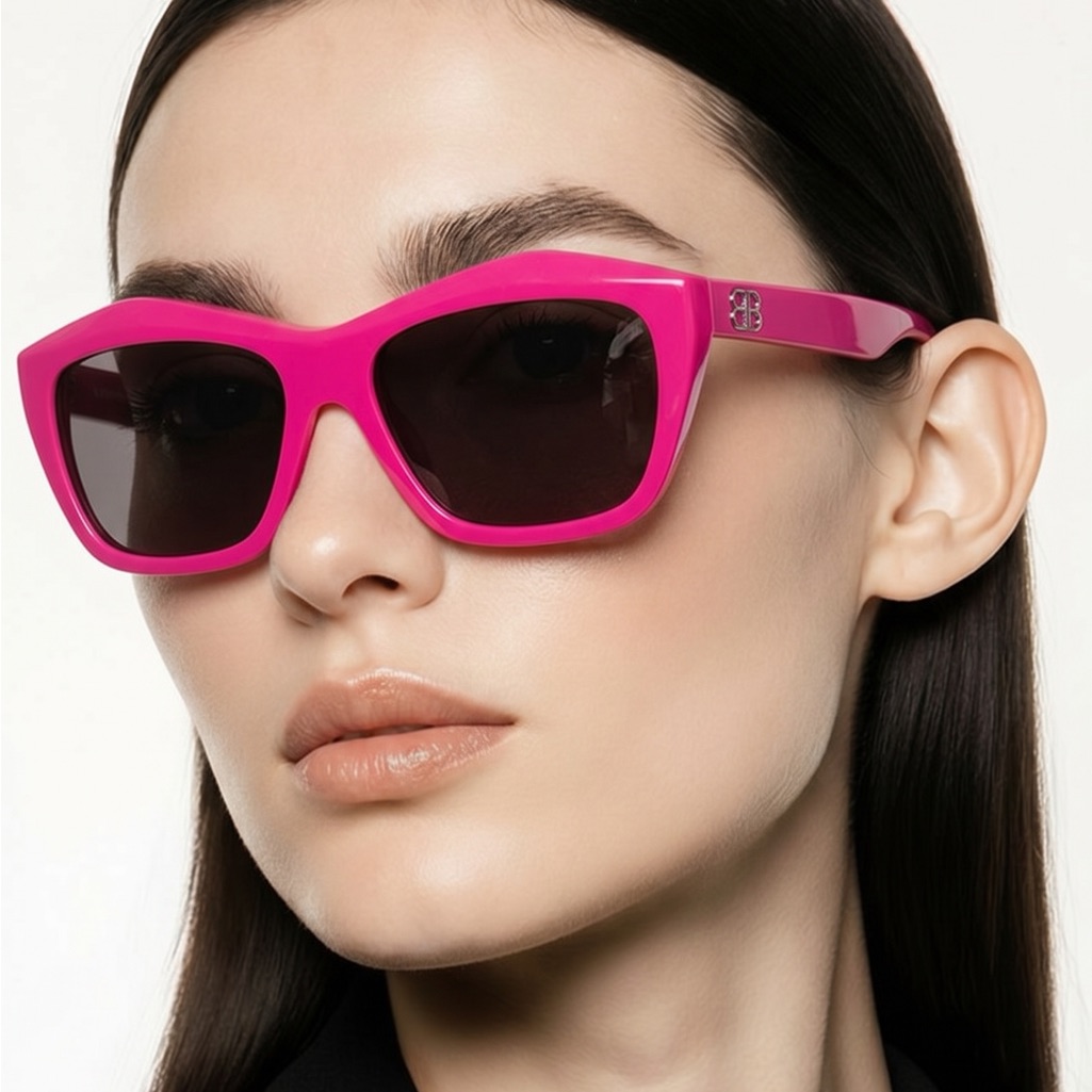 New Authentic Balenciaga Bb0216s 003 Fuchsia Sunglasses
